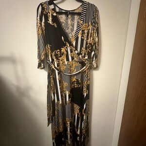Baroque Stretch Maxi Dress